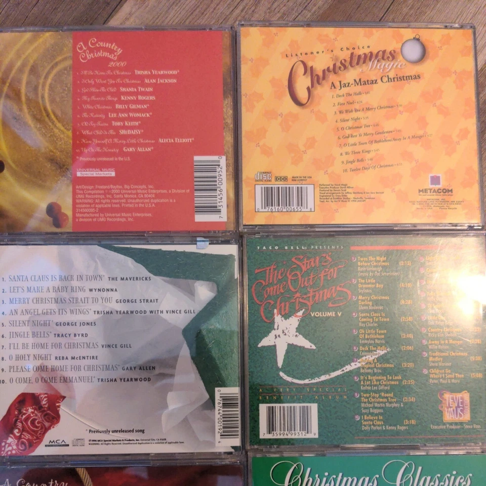 6 CD Lot Christmas 3x Country 1996, 1999, 2000, Top Stars, Jaz-Mataz, Classics Foto 3 de 4