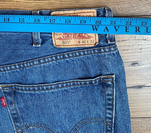 Blue Jeans Levi's 505 42 x 31 Herren Regular Fit Straight Leg 100% Baumwolle - Bild 7 von 9