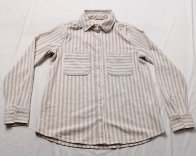 Thread and Supply Women's Petite Lewis Shirt MS7 Off White Pink Dust Small