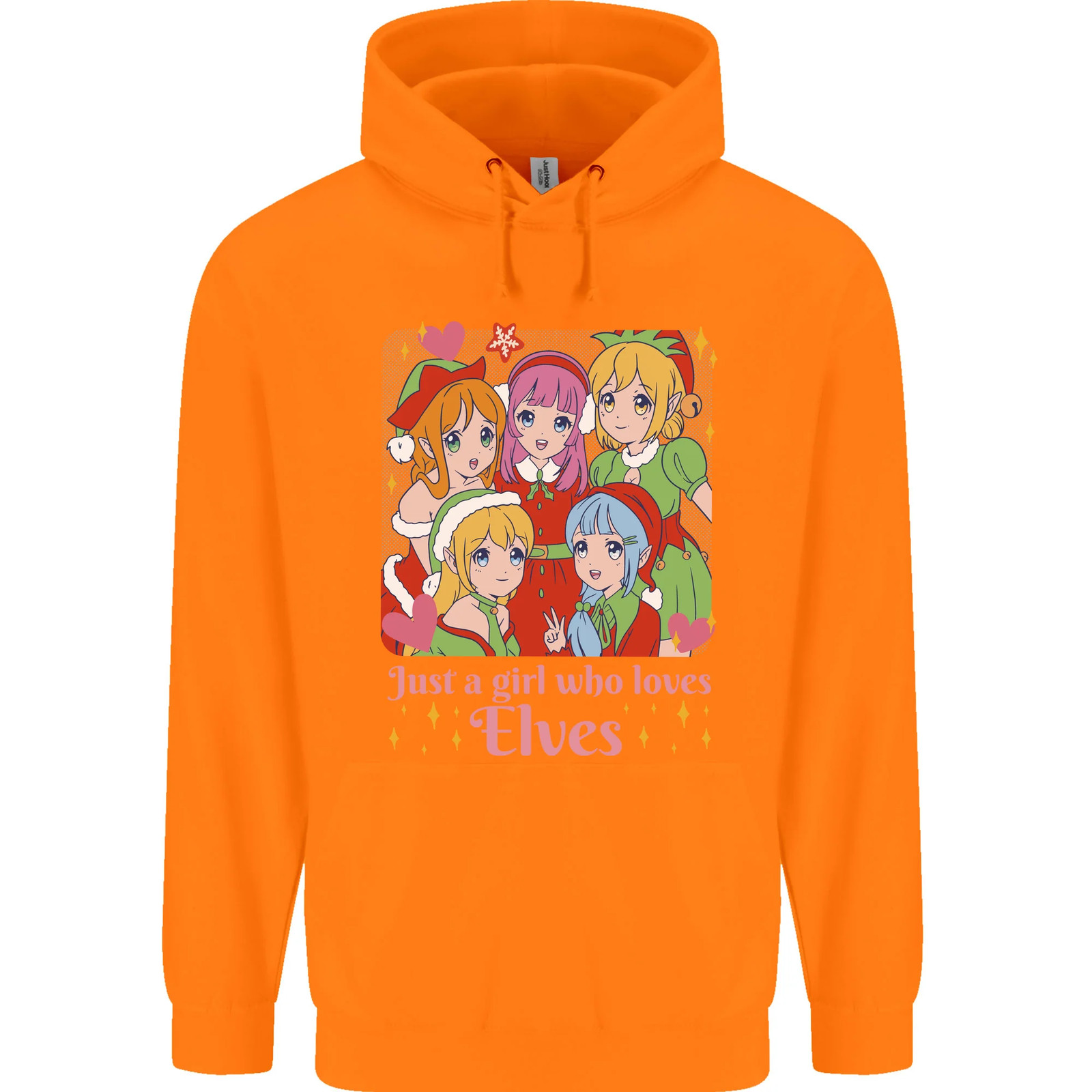 Anime A Girl Who Loves Elves Christmas Xmas Mens 80percent Cotton Hoodie image 9