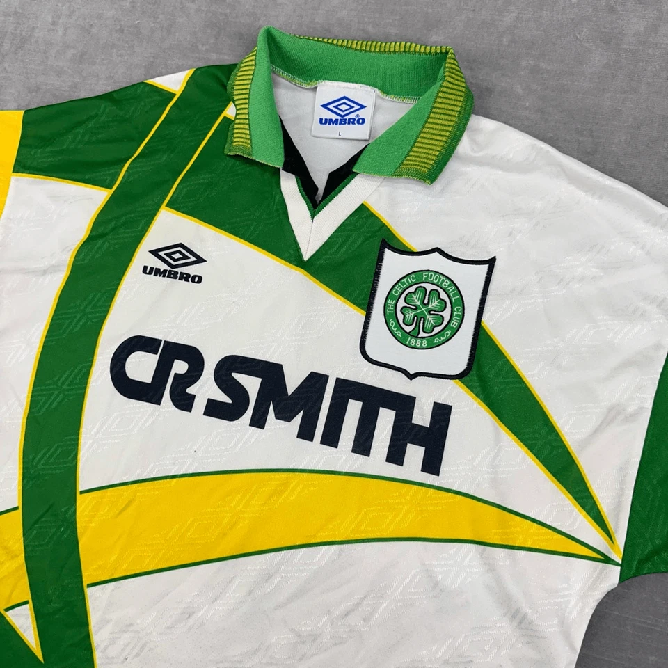 Camiseta de fútbol vintage Celtic Glasgow FC UMBRO grande 1994/95 rara Foto 2 de 4
