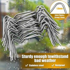 GREENHOUSE STAINLESS STEEL W CLIP AND Z GLASS GLAZING CLIPS MIXED LOTS