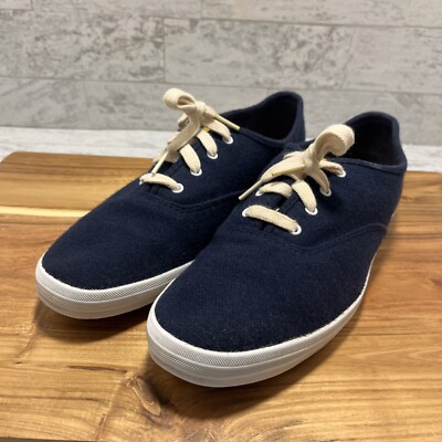 Vintage Keds 90's Varsity Wool Champion Sneakers Sz 10 M Navy