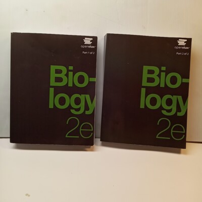 OpenStax-Biology 2e-2020-Mary Ann Clark Volume 1 & 2 Set Softcover PB Very Good 