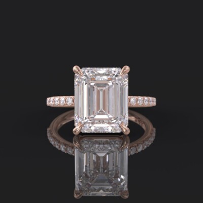 3,00 ct im Labor gezüchteter Diamant 14k Rotgold E-F Farbe VVS1 VS1 IGI-zertifizierter Ring