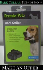   OPEN BOX  Premier Pet BARK COLLAR - 8 plus Pounds - 6 Months - 15 Levels