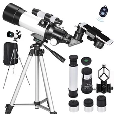 400/70mm Astronomical Telescope Refractor Adjustable Tripod Kids Beginner Gift