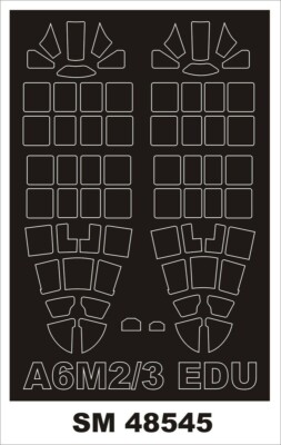 Montex 1/48 Canopy Paint Masks for Eduard A6M2 A6M3 Zero - SM48545