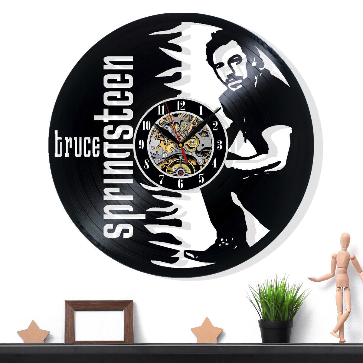 Bruce Springsteen Vinyl Record Wall Clock Gift Surprise Ideas Friends Birthdays