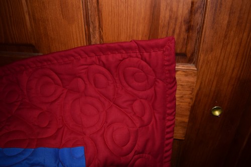 BABY CRIB QUILT M/W SUPERMAN FABRIC PANEL - Picture 4 of 5