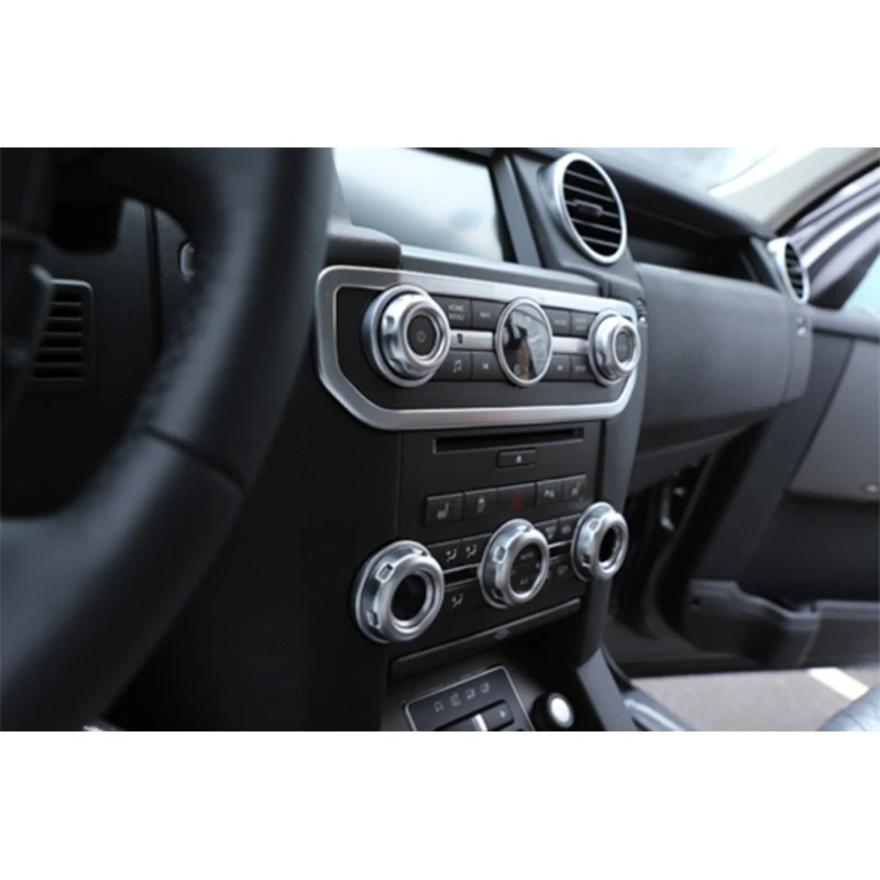 5pcs For Range Rover Sport 2010-2013 silver Control AC Adjustment Knob Ring Trim Foto 4 de 4