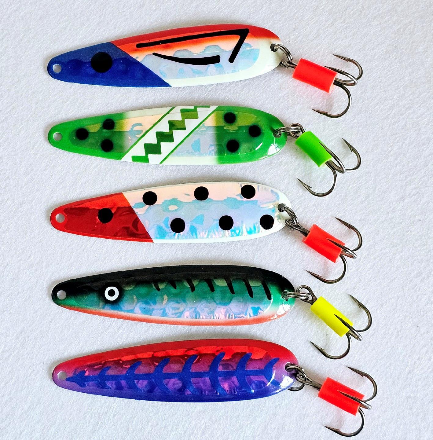 (CT of 5) Kingfisher Tackle Proeye Magnum Trolling Spoons 3.75" 15g VMC 1/0 Hook - Image 3