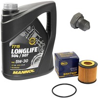 MotoröL ÖLfilter SH4790P 5W30 5Liter + ÖLablassschraube FüR Seat Ibiza VW Fox