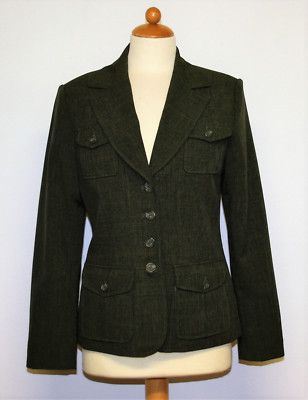 Jacke in Größe 36 von Basic Line, grün meliert