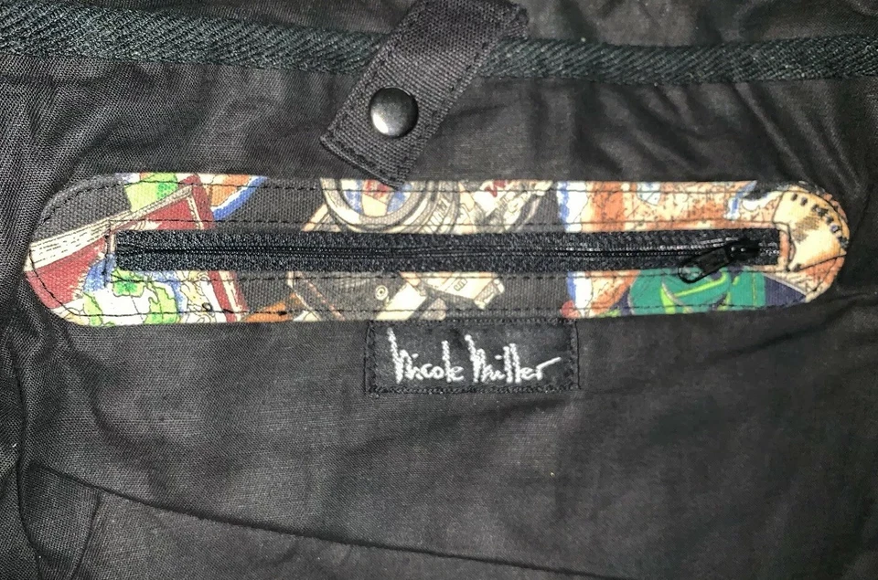 BOLSO MENSAJERO/HOMBRO VINTAGE NICOLE MILLER ESTAMPADO DE VIAJE Foto 4 de 4