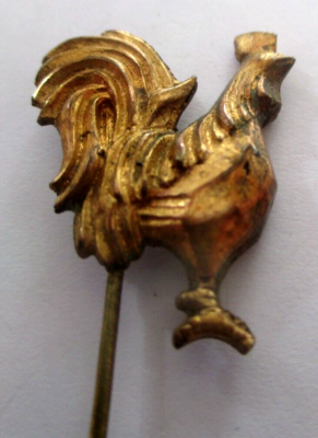 Épingle De Cravate Ancienne En Plaqué Or Jaune - Marque Bijoux Fix - Occasion Très Bon état