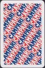 Playing Cards Single Card Old Vintage * CAMPARI * Advertising ALCOHOL Liqueur