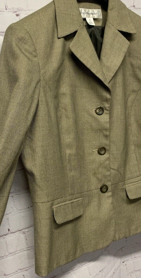 Rena Rowan Size 16 Tan Brown Skirt Suit: 35" Skirt Waist - Image 4 of 4