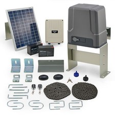 CO-Z 20W Solar Sliding Gate Opener Kit Electric Gate Opener for 1800lb Home Gate
