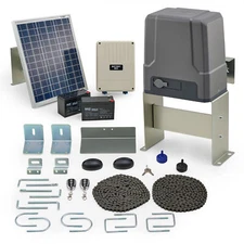 CO-Z 1800lb Automatic Sliding Gate Opener Door with 20W Solar Panel & Batteries