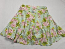 Matilda Jane Skort Skirt 10 Blue Pink Green Floral Hello Lovely Cotton