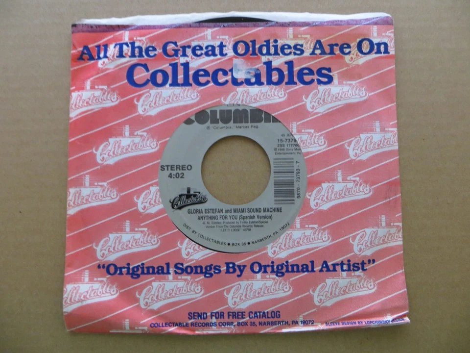 Gloria Estefan & Miami Sound Machine – Anything For You - 1991 - 7" Single VG+ - Image 2 of 4