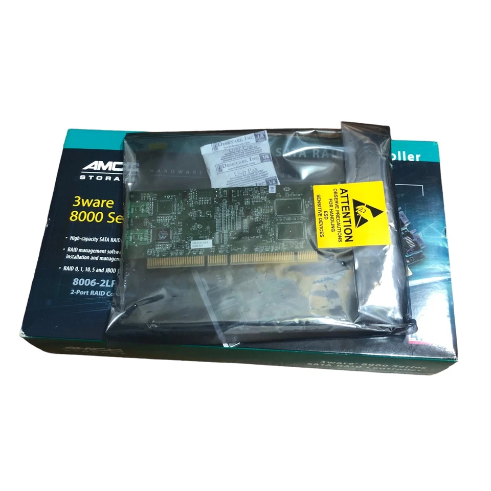 3ware Escalade 8006-2LP PCI-X 2-PORT SATA 1.5Gb/s RAID Controller. L8-71 SEALED - Image 2 of 4