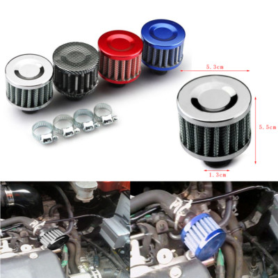 UNIVERSAL 12mm Breather Air Filter for oil Catch Tank Crankcase Vent Intake RED