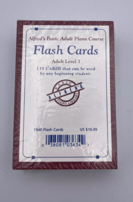 Alfred's Basic Adult Piano Course : Flash Cards, Adult Level 1  1900 Cards