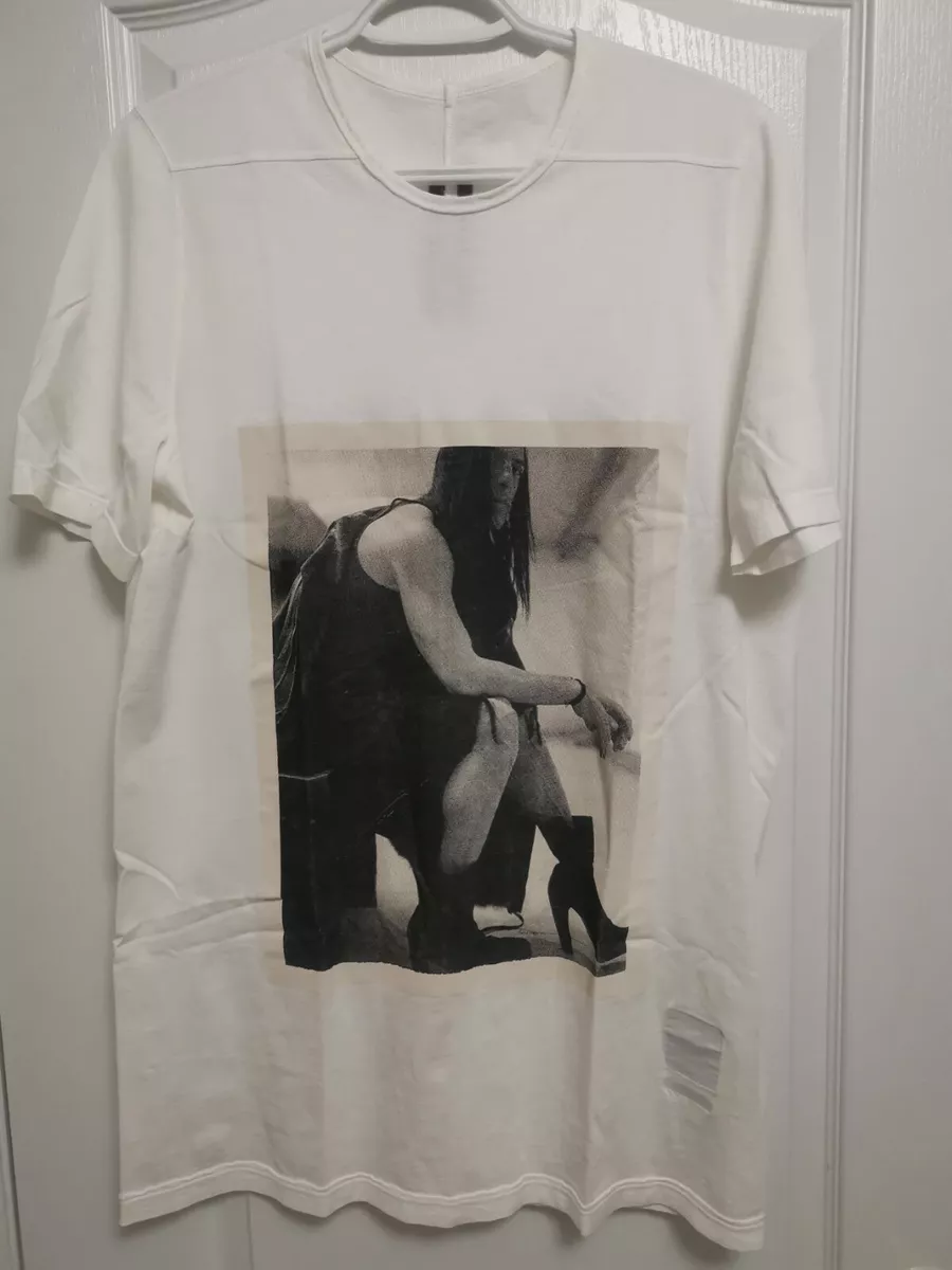 RICK OWENS DRKSHDW MEN T-SHIRT PHOTO LEVEL MILK TEE Size M