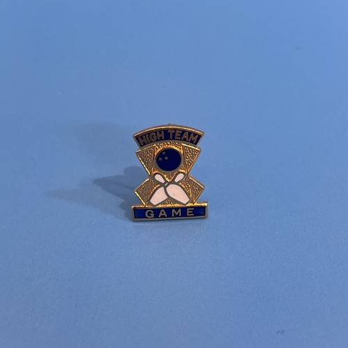 BOWLING LAPEL/TIE PIN " High Team Game" 1" - Picture 2 of 3