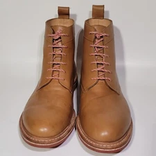 J. Shoes Sutton Men’s Light Brown Leather ankle Boots Dainite sole Sz 11 US