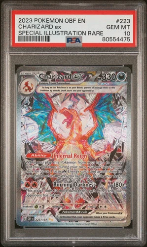 2023 Pokemon Obsidian Flames Charizard EX Special Illustration Rare PSA 10 #223