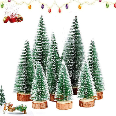 8 Stück Weihnachtsbaum klein,Mini Weihnachts Baum,Grün Mini Christbaum Tree,Küns