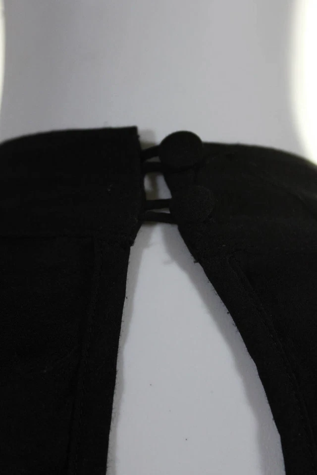 Blusa Parker Mujer Mangas Largas Cuello Llave Negro Jet Talla Extra Pequeña Foto 4 de 4