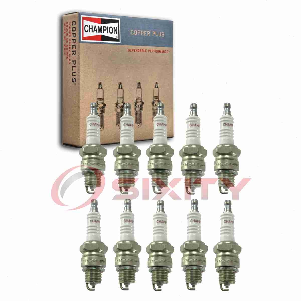 10 pc Champion Copper Plus 932M Spark Plugs for QL82YC 6422 3133 1506 1503 um