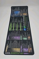 Excel Cheat Sheet Mouse Pad XL Office Keyboard Shortcuts Desk Mat Accessory LG
