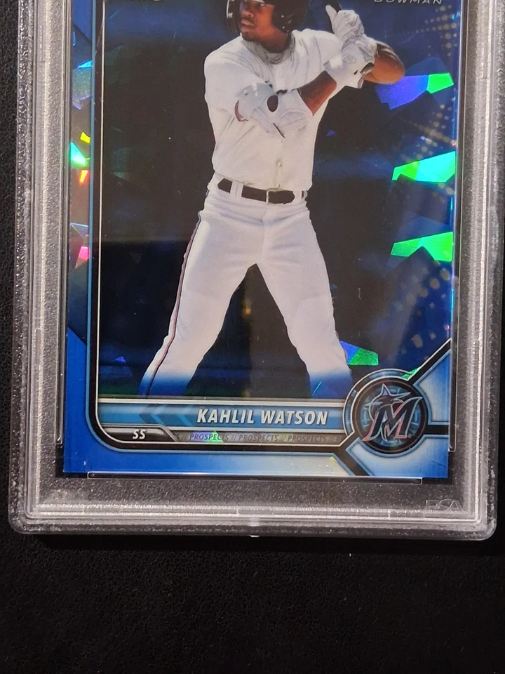 2022 Bowman Sapphire Edition - Chrome Prospects Kahlil Watson #BCP-3 (RC) - Image 3 of 4
