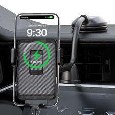 Wireless Car Charger, 15W Fast Charging Car Mount Auto-Clamping Car Charger, ...