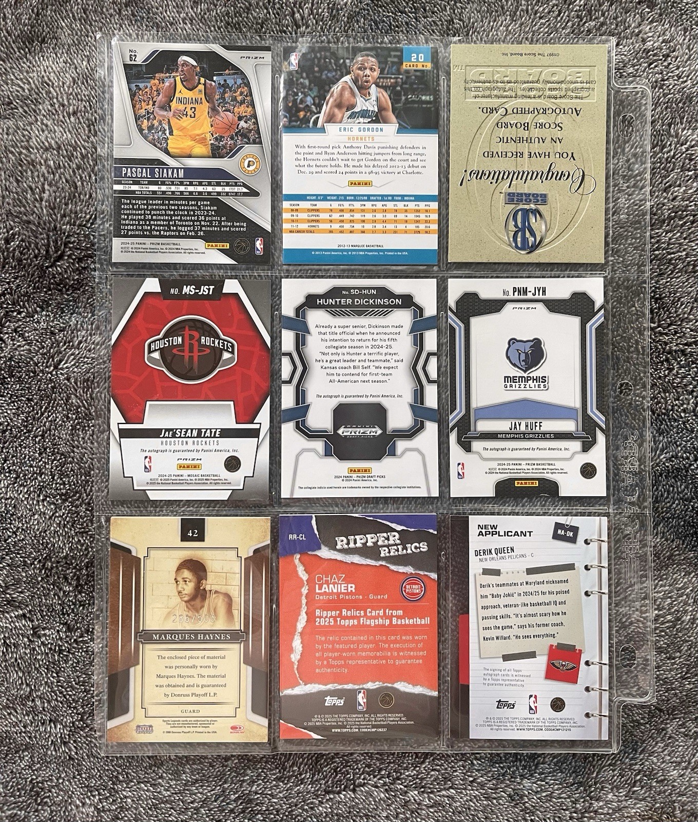 Auto/Parallel/Jersey Patch Lot Of 9 NBA Cards Mixed Teams See Full Description view 2