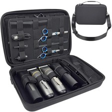 Barber Bag Hard Travel Barber Case for Hair Clippers with Adjustable Shoulder St