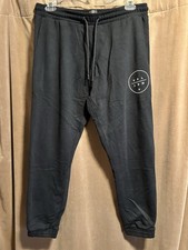 Volcom Men's Large Black Slim Jogger Elastic Waist Tapered Pants