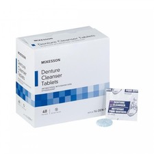 McKesson Denture Cleaners, Tablet, Fresh Scent, Antibacterial, 40 Ct