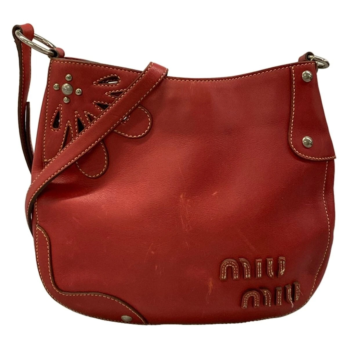 Red Leather Exterior Miu Miu Bags & Handbags for Women for sale | eBay