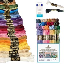 DMC Embroidery Floss Pack Popular Colors, Embroidery Thread Kit Include 36 As...