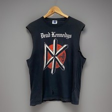 Vintage Dead Kennedys T-Shirt Large Thrashed Faded Cut-Off Weste Punk Hardcore 