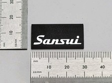 Sansui 30mm Equipment Dustcover Badge Logo Emblem Premium Silver With Adhesive