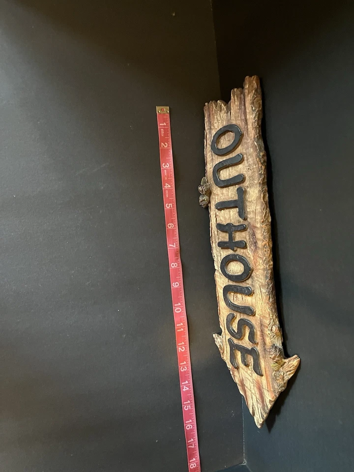 Rustic Outhouse Arrow Wall Plaque Wood Style Sign. Western-themed, Man cave - Image 3 of 4