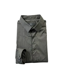 Rapha Dark Brown Cotton Stretch Men’s L/S Men’s Button Front Size Medium