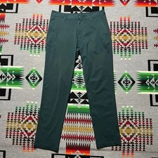 Rhone Pants Mens 30 Regular Fit Wild Forest Green Commuter Chino Flat Front D2